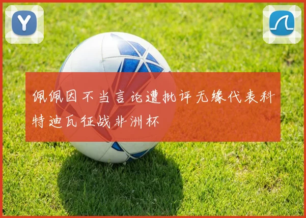 佩佩因不当言论遭批评无缘代表科特迪瓦征战非洲杯